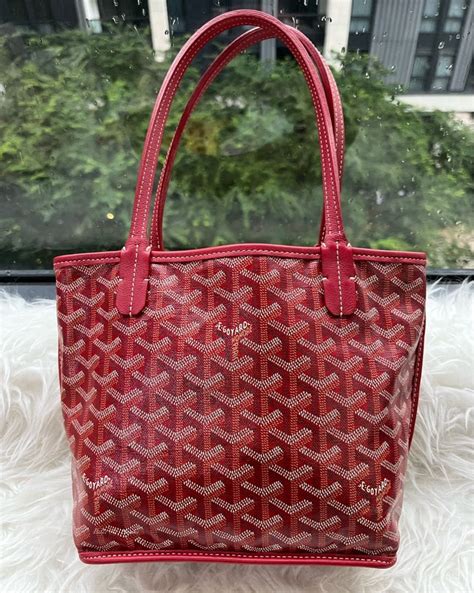 goyard mini red|authentic goyard anjou mini black.